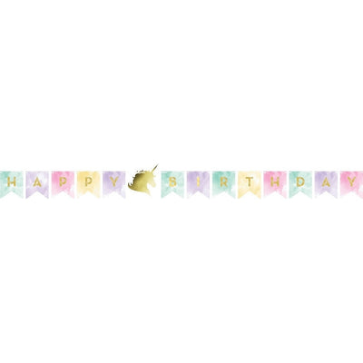 Sparkle Unicorn Party Banner