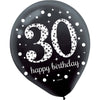 Sparkling Celebration "30Th Birthday" Latex Balloons