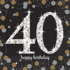 Sparkling Celebration 40Th Birthday Beverage Napkins