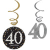 Sparkling Celebration 40Th Birthday Value Pack Foil Swirl Decorations