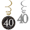 Sparkling Celebration 40Th Birthday Value Pack Foil Swirl Decorations