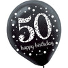 Sparkling Celebration "50Th Birthday" Latex Balloons