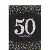 Sparkling Celebration 50Th Birthday Plastic Table Cover