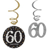 Sparkling Celebration 60Th Birthday Value Pack Foil Swirl Decorations