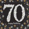 Sparkling Celebration 70Th Birthday Beverage Napkins