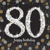 Sparkling Celebration 80Th Birthday Beverage Napkins