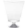 Square Plastic Pedestal Jar - Clear