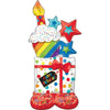 Stacked Birthday Icons Airloonz Foil Balloon