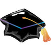 Super Shape Foil Balloon Grad Cap Black