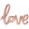 Super Shape Foil Balloon Rose Gold Love Script