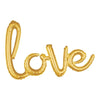 Super Shape Foil Balloon Script Love Gold