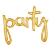 Super Shape Foil Balloon Script Party Gold