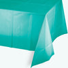 Teal Lagoon Plastic Tablecloth 54" X 108"