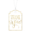 " Thank You" Printed Tags - White