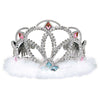 Tiara Diamond Electroplated Plastic W/Marabou