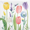 Tulip Garden Square Plates, 7"