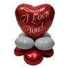 Valentine's Day I Love You Air-Filled Balloon Centerpiece