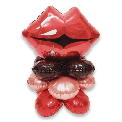 Valentine's Day Lips Air-Filled Balloon Centerpiece