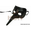 Venetian Long Nose Black Mask