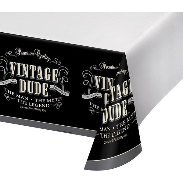 Vintage Dude Plastic Tablecloth