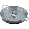 Warm & Cozy Round Serving Tray W/Handles