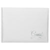 White Guest Book W/Silver Detail