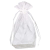 White Organza Box Bottom Favor Bags 12 Count 4" X 6"