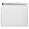 White Pearlized Guest Book With Silver Electroplated Pen