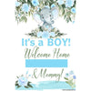 Yard Sign - Fill-In-The-Blank Baby Shower Elephant Blue