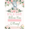 Yard Sign - Fill-In-The-Blank Baby Shower Elephant Pink