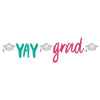 Yay Grad Glitter Script Letter Banner