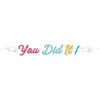 " You Did It!" Script Letter Banner